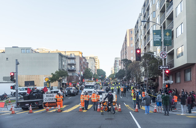 Franklin Street Closed for House Move - SF
