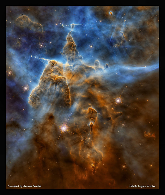 La montaña mística en la nebulosa Carina. The mystical mountain in the Carina nebula