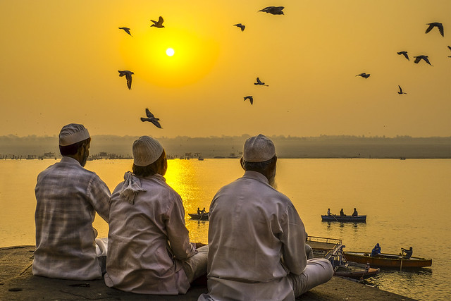 sunrise at the Ganges river