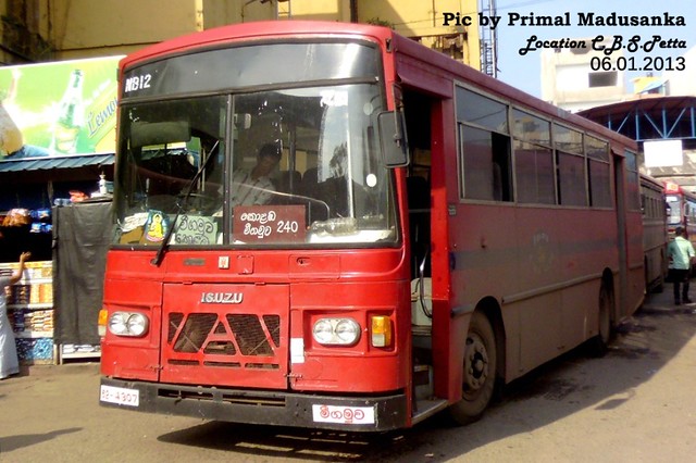 62-4307 Negombo Depot Isuzu - MT 111 Wesco Semi Luxury B type bus at C.B.S. Pettah in 06.01.2013