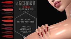 #SCHOEN - Feral - Glossy Reds Nails