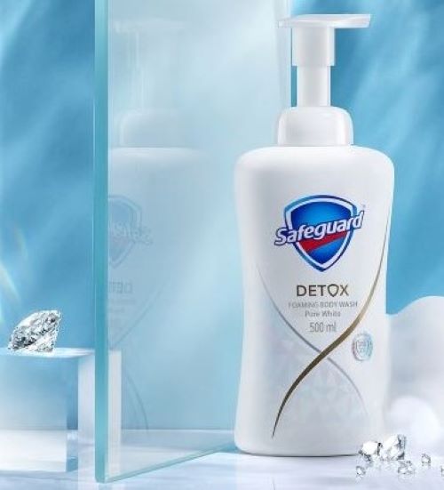 Safeguard Detox Foaming Body Wash Pure White