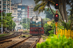 Mount Lavinia - Chilaw Express Train hauled by an M4