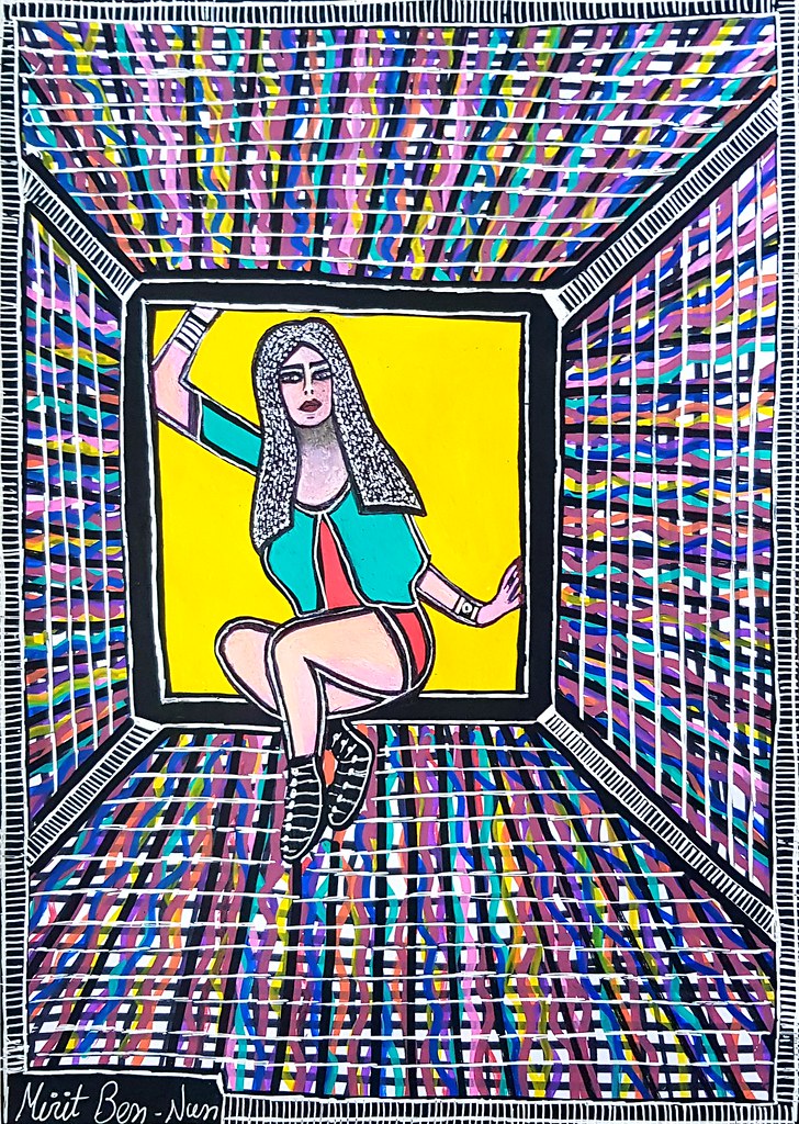 אמנית פמיניסטית ציור אקריליק מירית בן נון ציירת ישראלית מודרני עכשווי