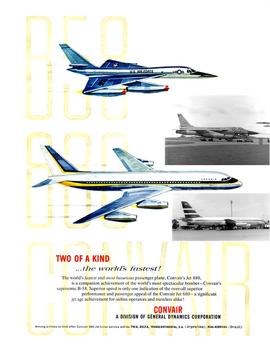 Convair B-58 Hustler & CV-880 / 1959 | Wing attack Plan R | Flickr