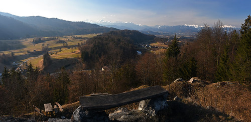 slovenia slovenija uppercarniolia outdoors outside hiking castle ruins panorama landscape