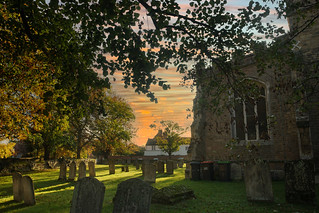 sunset churchyard