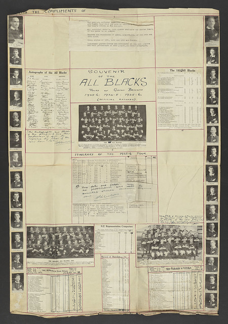 Copyright File- Untitled [Sydney George Nicholls trading as New Zealand Agencies, Wellington]. Registry of copyrights- Literary 'Souvenir of the All Blacks tour of Great Britain'