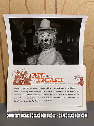 1972 Disneyland Country Bear Jamboree Press Photo - CBCS #298
