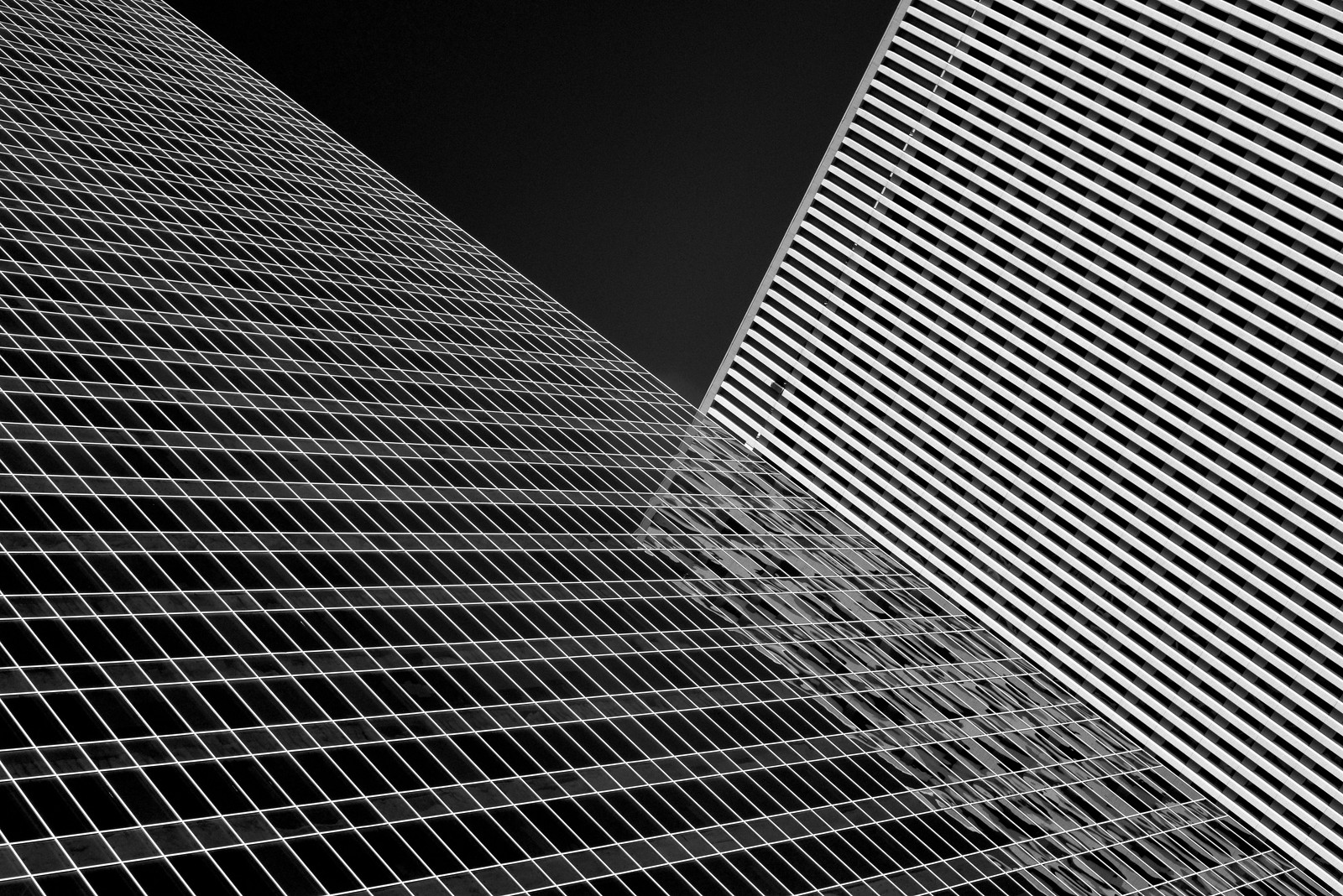 Lines in downtown Houston (infrared)