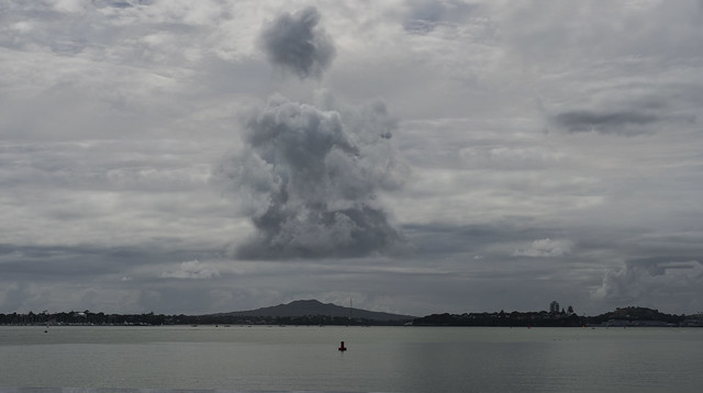 Rangitoto Island: smoke signals?