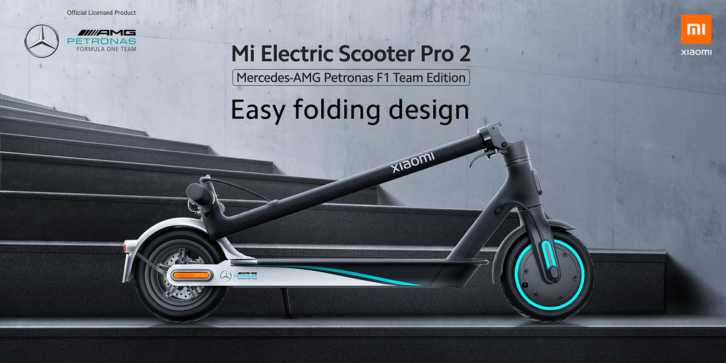 Mi E-Scooter Pro Mercedes Product shots Fold