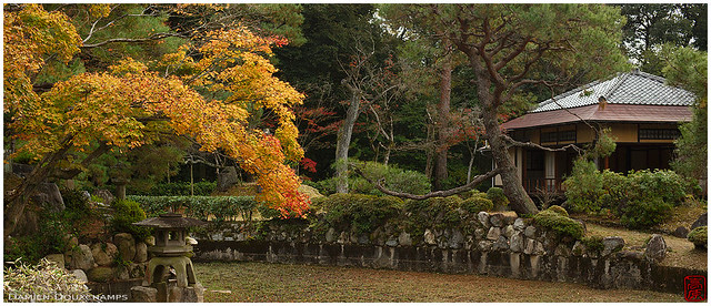Secret tea house garden in Kyoto, Japan