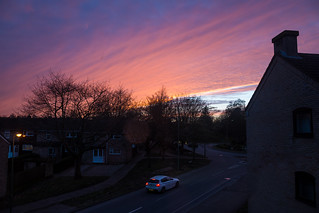 Sunset over Nowton Road