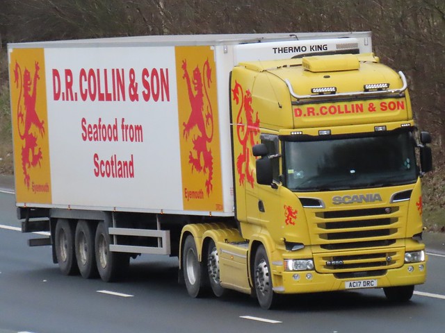 D R Collin & Son, Scania R580 V8 (AC17DRC) On The A1M Northbound