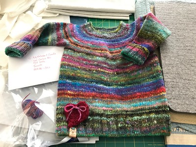 This is the second Community Tunic by Joji Locatelli knit by Katherine for her granddaughter using Noro Ito and Istex Alafosslopi.