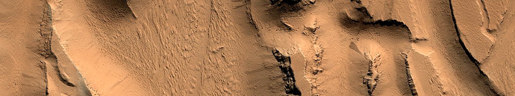 Mars - Channels in Olympica Fossae