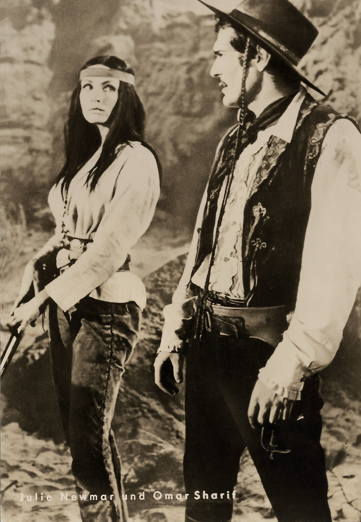 Julie Newmar and Omar Sharif in Mackenna's Gold (1969)