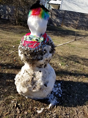 snowman after texas freeze