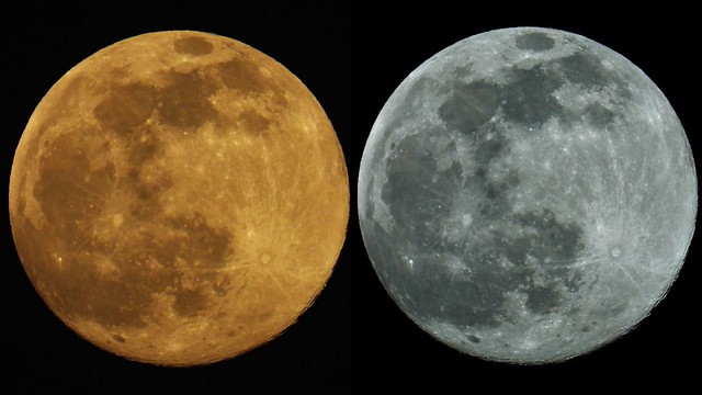 Perceived Change in Colour of the Full Snow Moon