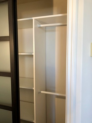 Home office closet after painting
