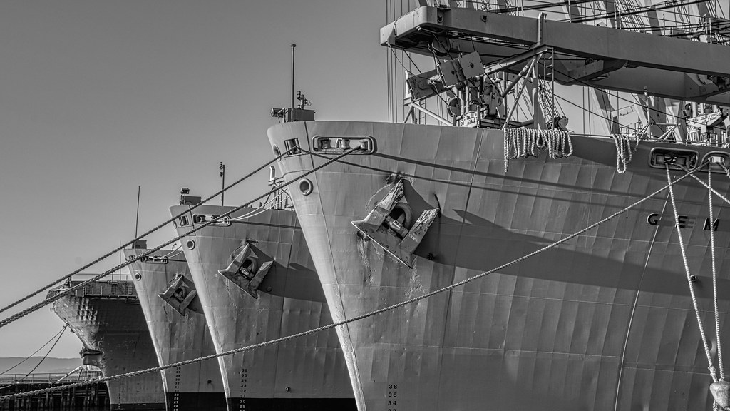 Naval Ships at Dock, Alameda CA 022721b