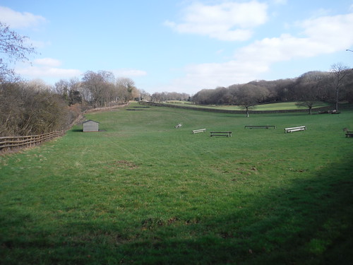 Horse Jumps, east of M25 SWC Walk 139 Tadworth Circular via Headley Heath and Box Hill