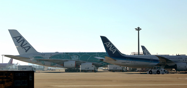 JA382A All Nippon Airways A380 JA382A stored at NRT/RJAA
