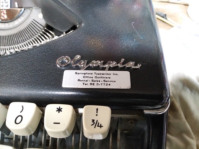 Springfield Typewriter Inc. tag.