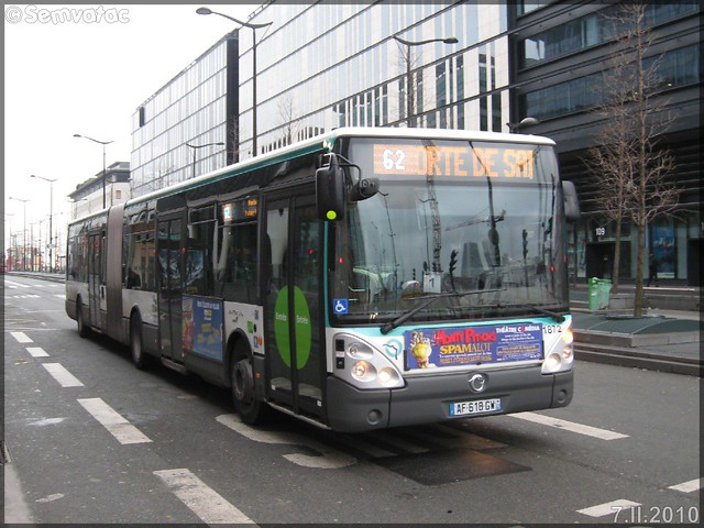 Irisbus Citélis 18 – RATP (Régie Autonome des Transports Parisiens) / STIF (Syndicat des Transports d'Île-de-France) n°1872