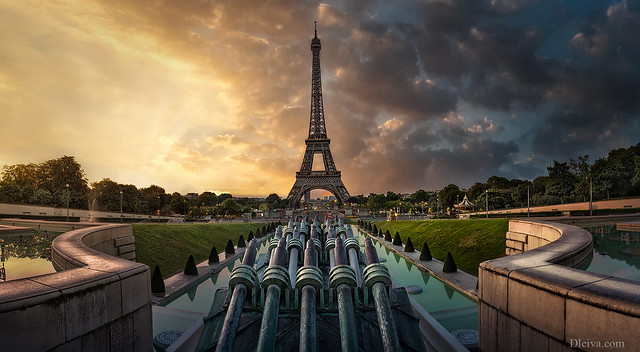 Torre Eiffel desde los jardines de El Trocadero (Paris)