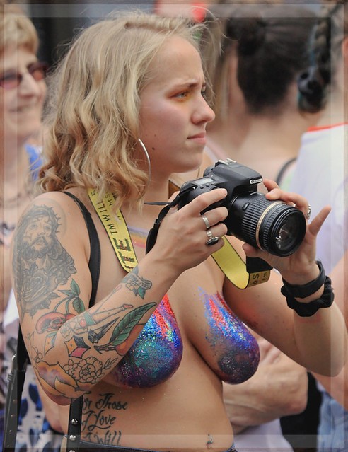Pride in Brighton - Camera girl