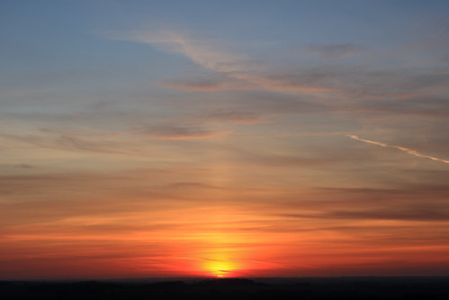 royston sunset evening therfieldheath hertfordshire sky sun clouds orange red blue spring march england unitedkingdom uk lightroom canoneos750d