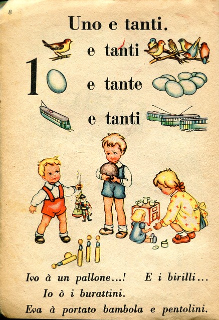 libro - book - buch - livre - primo volo - scuola 1^ elementare - 1947 - disegni mariapia (4)