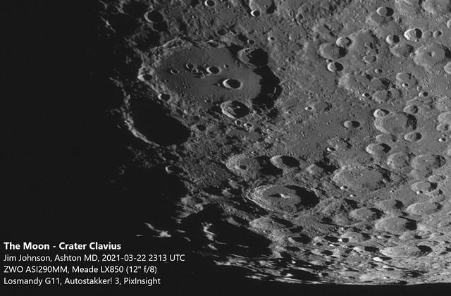 Moon - 2021-03-22 2313 UTC - Crater Clavius
