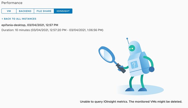 Can I vMotion a VM while IO Insight is tracing it?