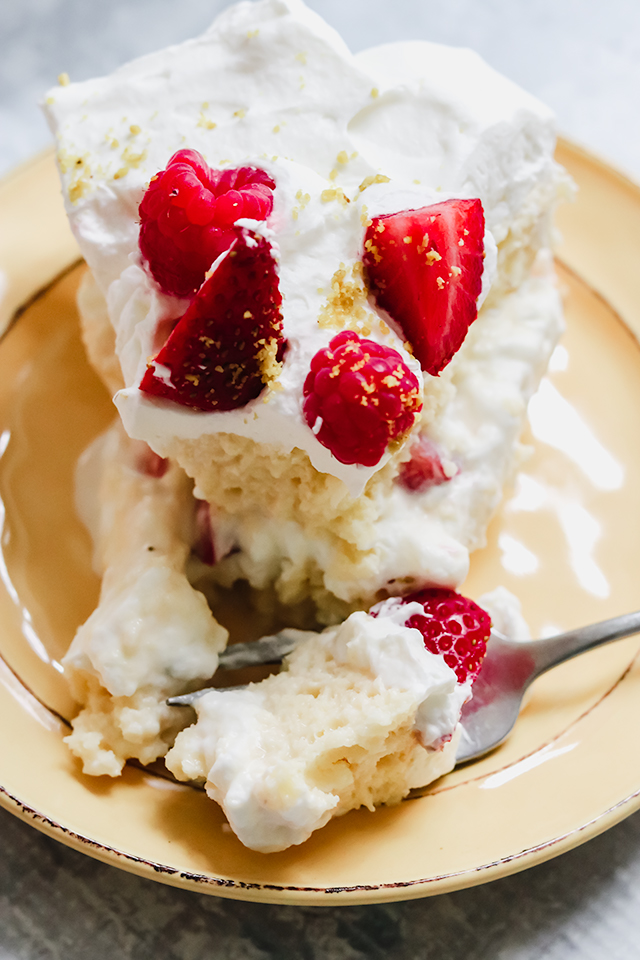 Berries and Cream Tres Leches Cake