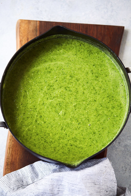 No Waste Broccoli Avocado Soup {gluten-free, paleo, Whole30, keto, options for vegan}