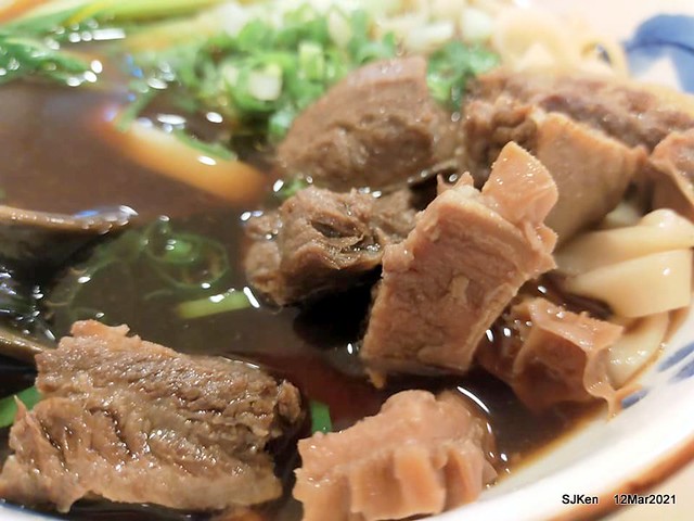 Beef noodle at 「三商巧福敦北店牛肉麵」，Taipei, Taiwan, SJKen, Mar 3, 2021.