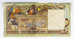 Billete de $10.000 colombiano
