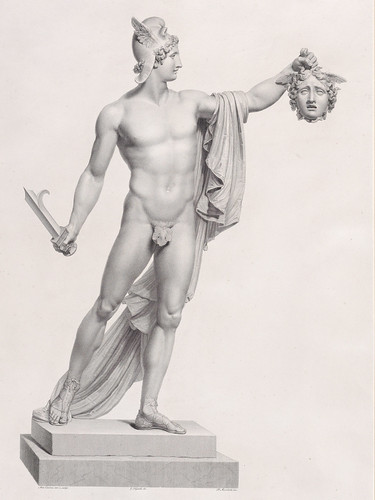 メデューサの首を切り落としたペルセウス Domenico Marchetti | Perseus with the head of Medusa. from "Oeuvre de Canova: Recueil de Statues ..." | The Metropolitan Museum of Art