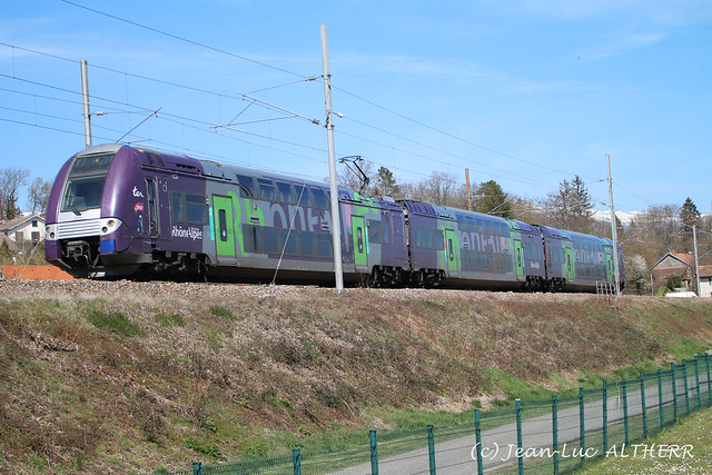 TER SNCF Auvergne-Rhône-Alpes. Pougny (01). March 23. 2021