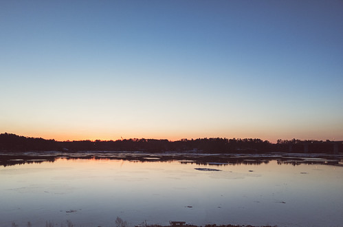 365 maine newengland sunrise river ice