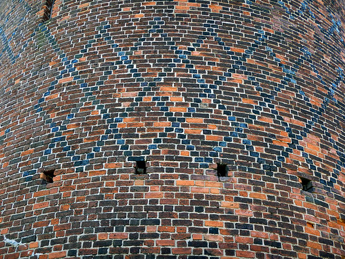 Medieval castle brick wall in Vordingbord, Denmark