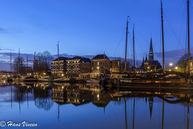 # Museum harbor at Gouda, the Netherlands.