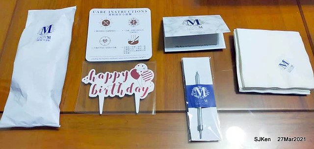 「9吋LADY M NEW YORK 伯爵紅茶千層蛋糕」(9 inches Birthday cake with Earl Gray Mille Crepes flavor from Lady M New York), Taipei, Taiwan, Mar, 27, 2021