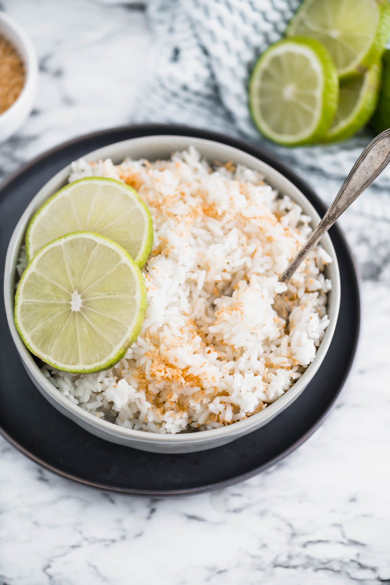 The Instant Pot obsession continues with this Instant Pot Coconut Lime Rice. Ridiculously easy to make and packed full of tropical flavor.