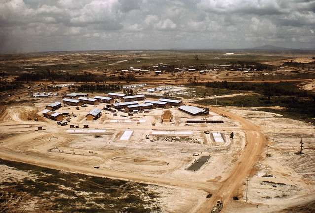 Long Binh 1967 -  22 BOQ buildings being constructed in the USARV headquarters area by RMK.