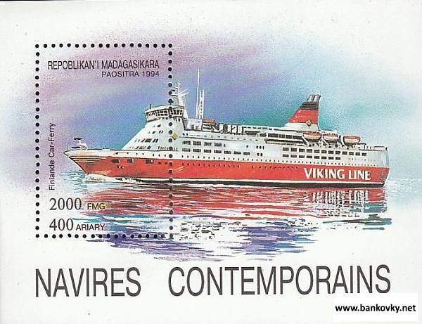 Známky Madagsakar 1994 Výletná loď nerazítkovaný hárček
