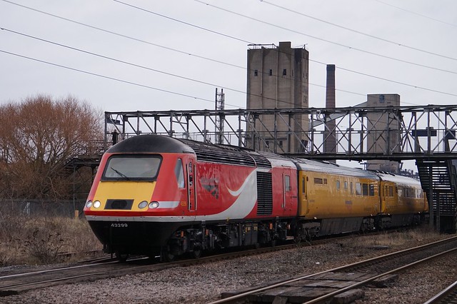 Network Rail New Measurement Train Class 43's (43299+43062) in South Bank, North East, UK